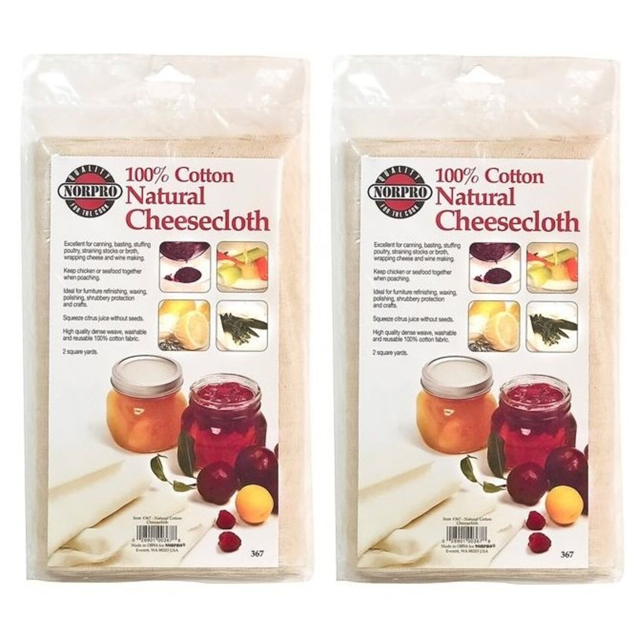 Norpro 2 Sq Yds 100% Cotton Natural Unbleached Beige Cheesecloth